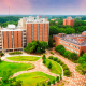 Vista aérea da North Carolina State University.