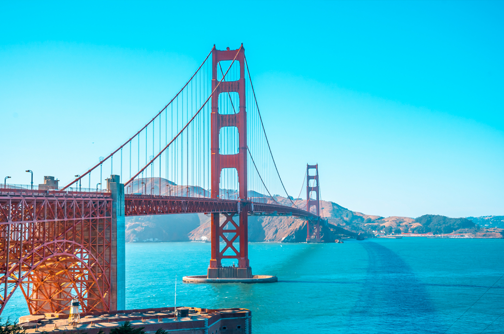Ponte de Golden Gate, em São Francisco, uma das melhores cidades dos EUA para se viver.