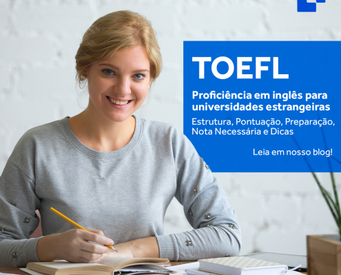 Estudante se preparando para o TOEFL.